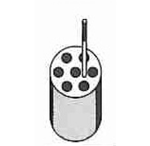 Portoir pour 7 x 1,1-1,4 ml diametre d'orifice 9 mm longueur 47 mm Hettich