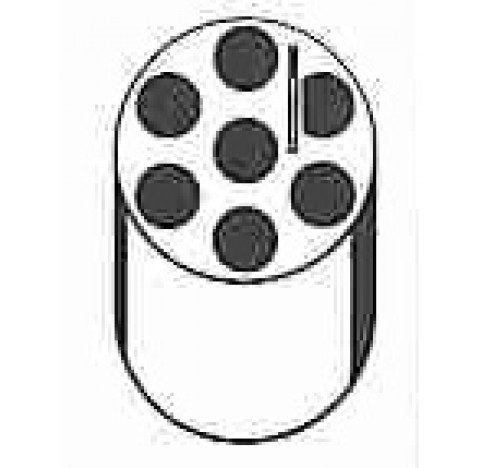 Portoir pour 7 x 25 ml diametre d'orifice 26 mm longueur 72 mm Hettich