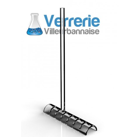 Portoir en verre pour disque diametre 25 mm ep 0.5 mm