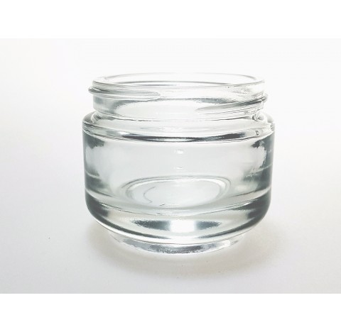 Pot pour creme 30 ml en verre blanc type sigma bague 48/400