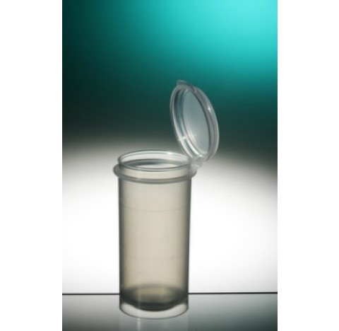 Pot droit 35ml PP naturel hauteur 66 mm diametre 28mm, et cape attenante naturel conditionnement: 95