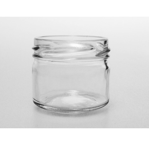 Bocal rond 70 ml en verre blanc bague TO 53, verrine 70 ml en verre, Twist off