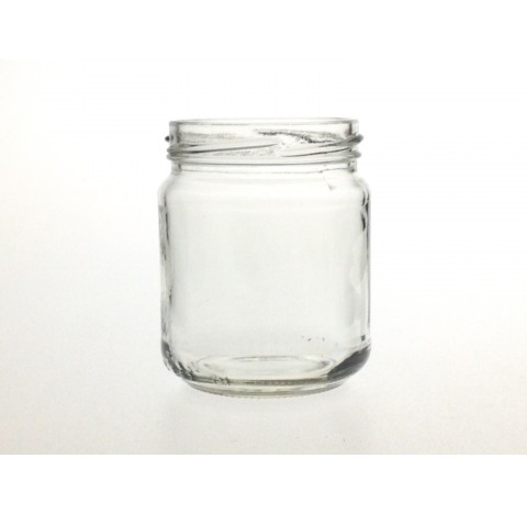 Bocal rond 212 ml en verre blanc bague TO 63, Twist off