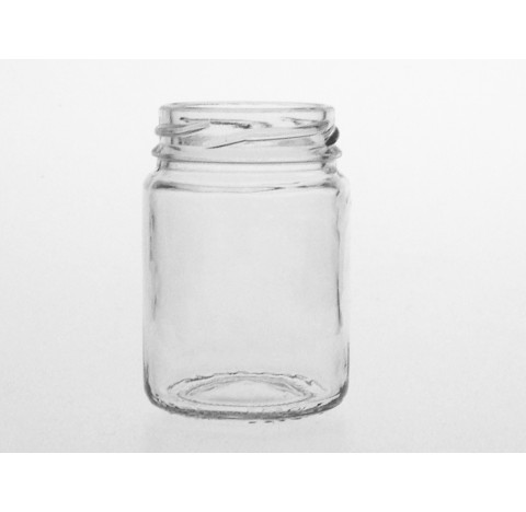 Bocal rond 106 ml en verre blanc bague TO 48, Twist off