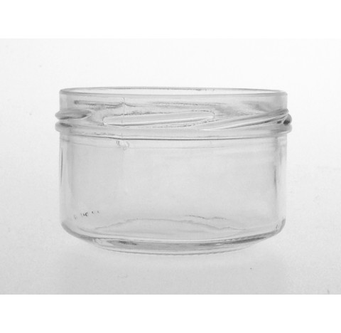 Bocal rond 190 ml en verre blanc bague TO 82, verrine 190 ml en verre avec bague protegee, Twist off