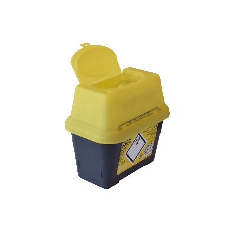 Le collecteur de dechets medicaux SHARPSAFE Modele EXCHANGE NF, d'une capacite de 2 litres, est con‡