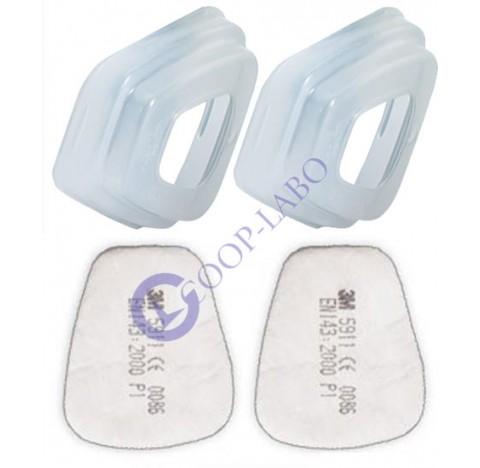 Filtre … poussiŠres fines classe P+2 bagues de fixation pour masques de type Jup