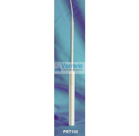 sonde PRT100 longueur 200mm en PTFE sans prise 4 cables baffle 16x12mm