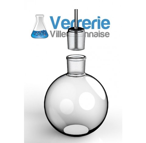 Pycnometre 2000 ml rodage 45/40 conduit diametre externe 8 mm diametre interne 2 mm