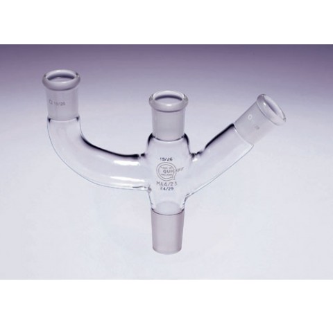 Raccord bicol etcoude 45 degre rodages 14/23