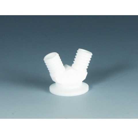 Raccord DN10 avec 2x GL14 en PTFE diametre 25,5 mm pour diametre interne de tuyau 10 mm