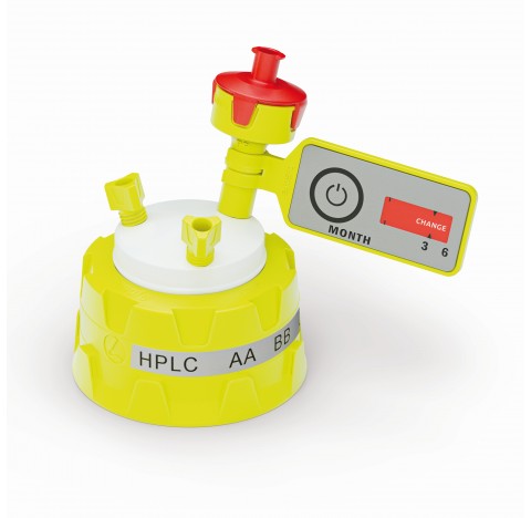 Raccord GL45 3 ports filetage UNF 1/4 28G pour un capillaire diametre 3.2 mm et un système de filtre