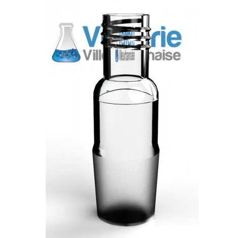 Raccord avec rodage 85/55 male et filetage GL45 en verre borosilicate