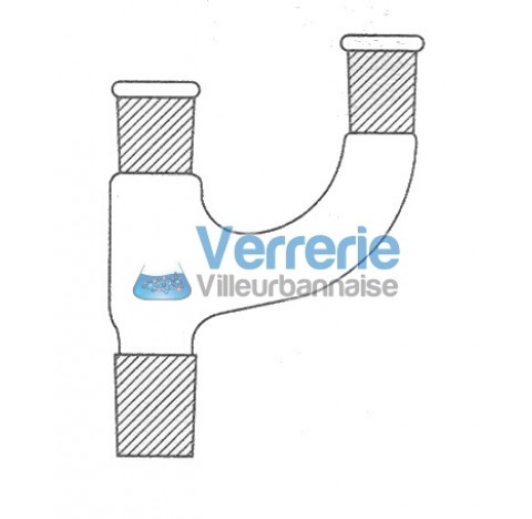 Raccord bicol rode 29/32 rodages male et femelles verre Pyrex