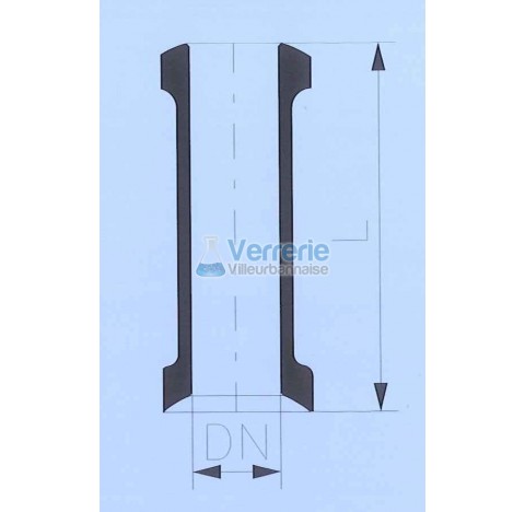 Rallonge ou raccord verre DN 80KZA/KZB longueur 3000 mm