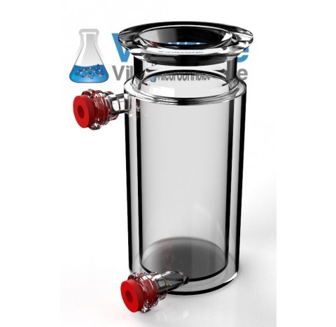 Reacteur verre thermostate double enveloppe 1000ml DN100 SANS rainure, fond plat externe et interne 