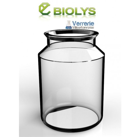 Réacteur 18 litres DN200 sans gorge diamètre du corps 290 mm hauteur totale 450 mm fond plat, en ver