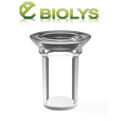 Réacteur 200 ml DN60 fond plat diametre externe 60 mm intere 50 mm hauteur totale 120 mm en verre bo