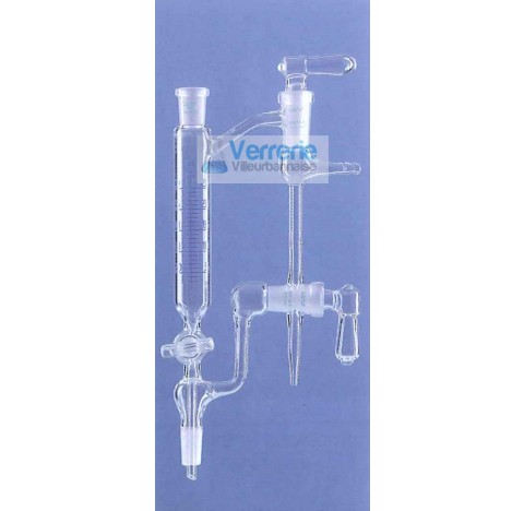 Distributeur selon Anschultz-Thiele 50 ml rodage 29/32 robinet cle verre fabrique dans nos ateliers