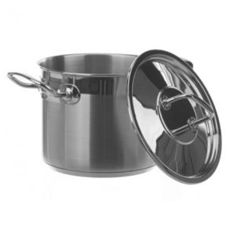 Recipient inox 4 litres hauteur 160mm diam int 200mm avec poignees couvercle vendu separement ref : 