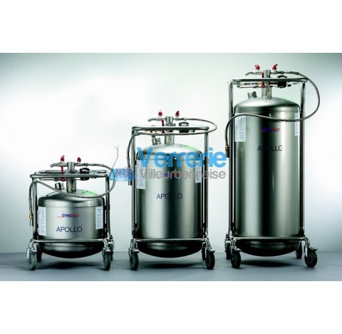 Recipients pour azote liquide (inox) Type APOLLO Capacite : 149,5 litres Pression max. : 1,3 Bar Poi