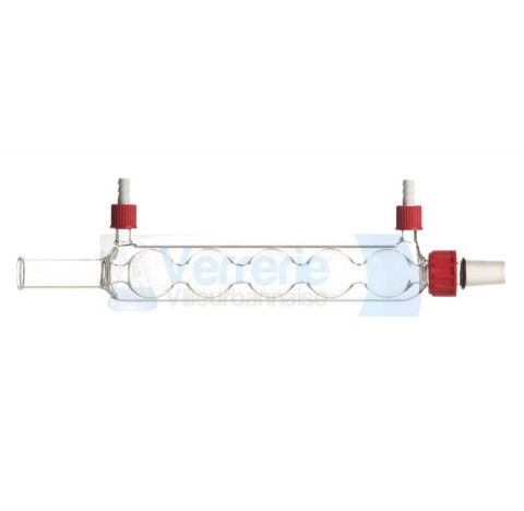 Refrigerant a 5 boules 1 rodage male 19/26 rodaviss GL14 longueur utile 250 mm livre avec bouchon et