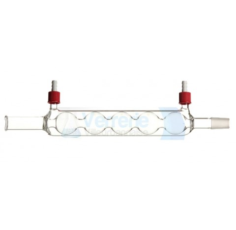 Refrigerant a 5 boules 1 rodage 19/26 GL14 longueur utile 250 mm livre avec bouchon et olive plastiq