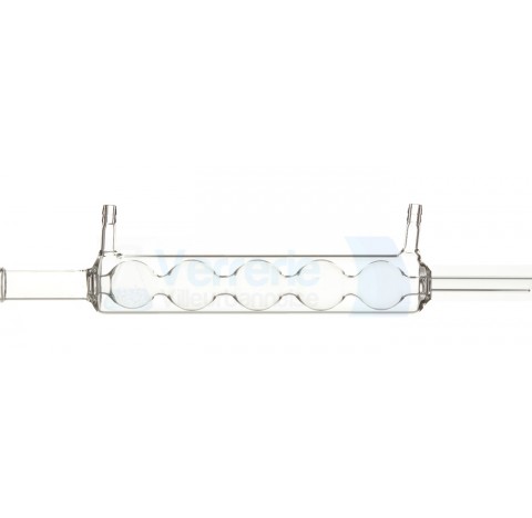 Refrigerant a 5 boules olives en verre diametre 10mm sans rodage longueur utile 250 mm  verre pyrex 