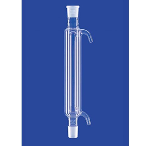 Refrigerant double effet long utile 100 mm rodage 10/19 olive en verre , double surface de refroidis