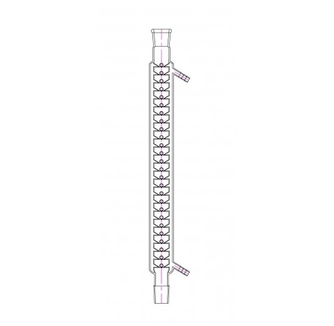 Refrigerant vigreux pour kumagawa 1L rode male 29/32