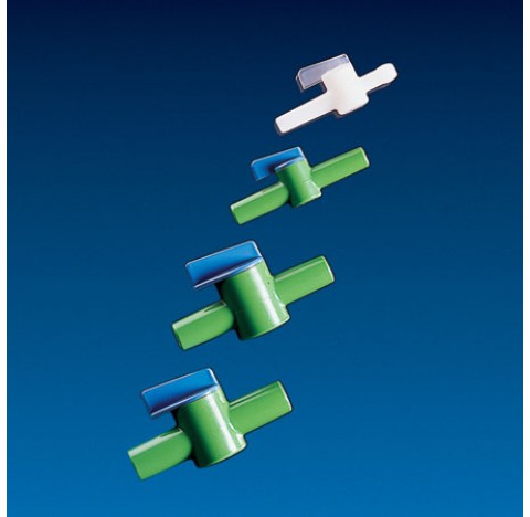 Robinet d'interception en PP et PE-HD diam de passage 10,9mm tubulures diam ext 13mm robinet ideales