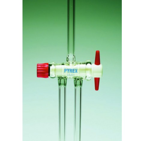 Robinet cle PTFE 2 voies 2,5mm