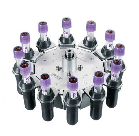 Rotor libre 12 places pour tube max. 5 ml pour MIKRO 220 n: 5000 min-1 , ACR Max : 2963 angle 60 deg