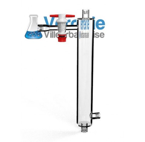 Séparateur de gaz 4 entrées filetage GL14 robinet 2.5 mm clé PTFE