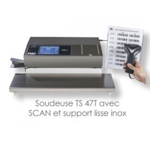 Soudeuse a defilement continu - cellule de demarrage automatique - impression sur sachets - ISO 1160