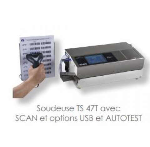 Soudeuse a defilement continu - cellule de demarrage automatique - impression sur sachets - ISO 1160