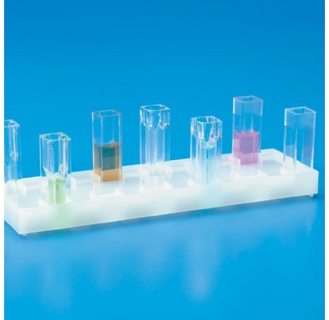 Portoir pour cuves 12 postes  dimensions 170x50x15mm 12 places cuves de 12x12mm plastique Kartell