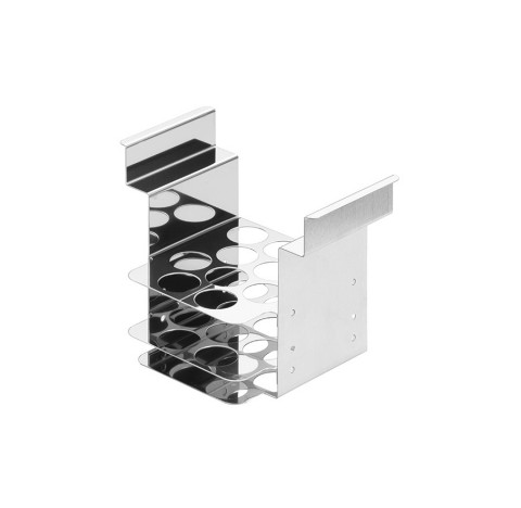Support de tubes pour 10 tubes a essai Flacon 50ml en acier inoxydable, resiste a 150 degre , convie