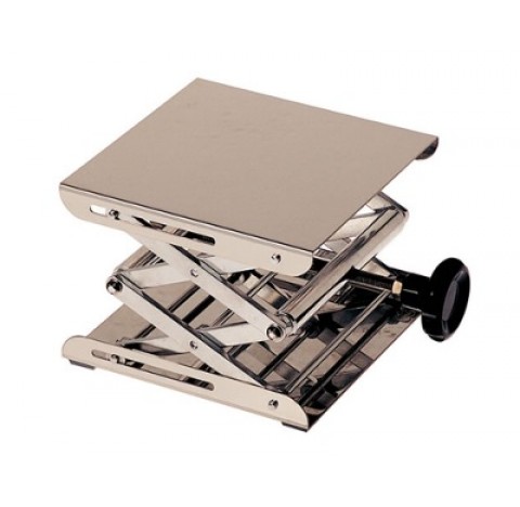 Support boy élévateur 200x200 mm en inox, 30 kg maximum.