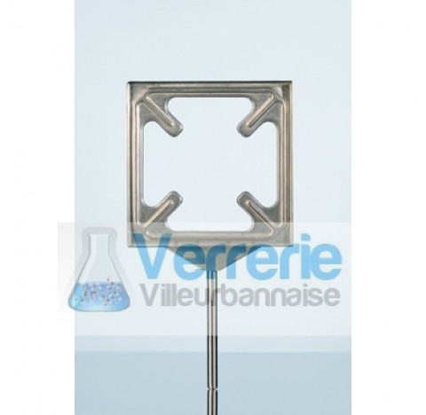 Porte-plaque pour plaque de protection de laboratoire en vitroceramique en acier inoxydable, 135 x 1