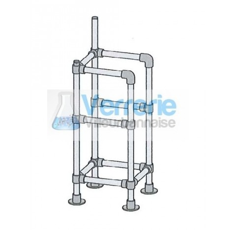 Porteur fixe modele de table pour des recipient de reaction , Reacteur verre thermostate, dimensions