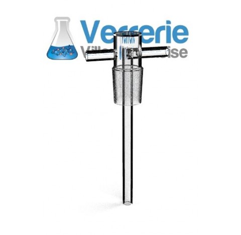 Tête de barbotteur 29/32 longueur de tige sous rodage 105mm, tube de raccordement longueur 26 mm dia