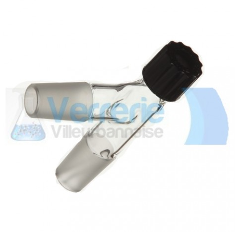Tete de colonne 24/29 prise thermometrique  livre avec bouchon et joint teflon pour thermometre verr