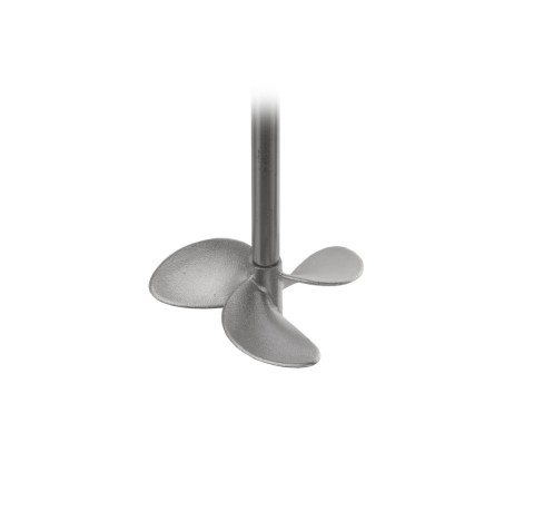 Tige d'agitation forme helice diametre de pale 50 mm diametre de tige 8 mm longueur totale 300 mm