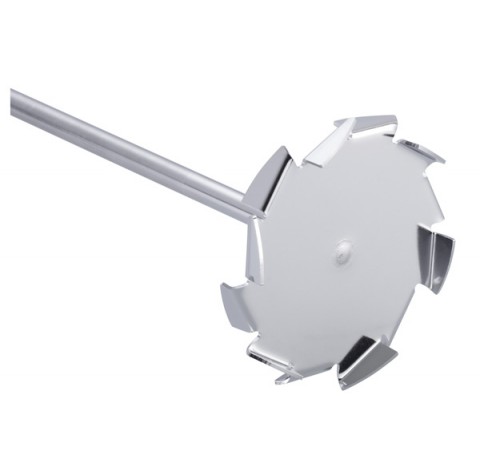 Tige a disque dissolveur diam. helice 100 mm diam de la tige 10 mm long de l'arbre 350 mm vitesse ma