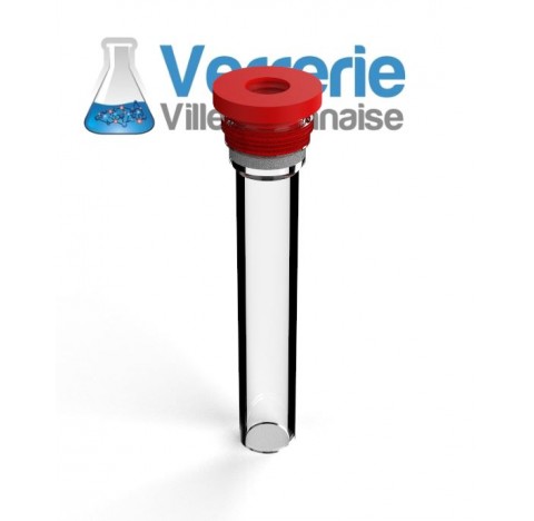 Torion 8 mm partie verre avec vis en  polypropylene et joint percé diametre 8 mm