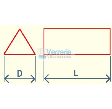 barreaux aimantes diametre 36mm longueur 110mm en PTFE forme triangulaire