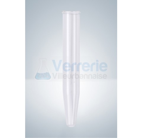 Tube a centrifuger 15 ml non gradue forme conique diametre 17mm cdt 100 pieces long. : 115 mm