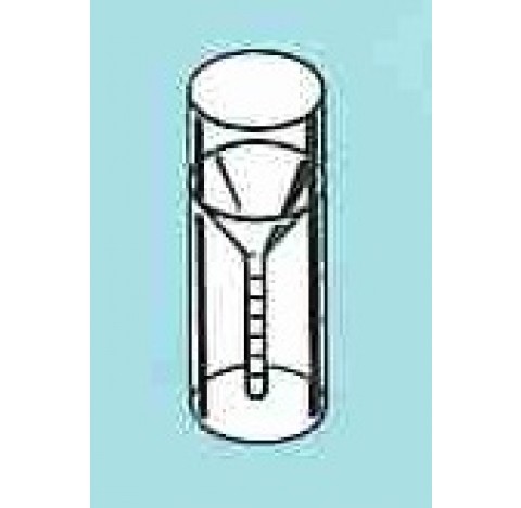 Tube bain de chrome 30 ml, avec jupe, gradue, - 44 x 105 mm Hettich