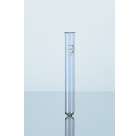 FIOLAX Tube a essais en verre, a bords evases, 30 x 200 mm, 110 ml lot de 50